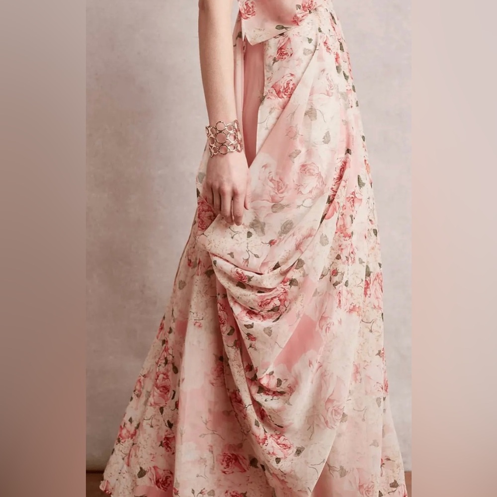 VARUN BAHL Sakura Anthropologie silk maxi dress